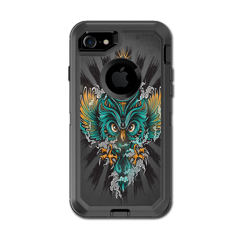  Owl Eye Tattoo Art Otterbox Defender iPhone 7 or iPhone 8 Skin