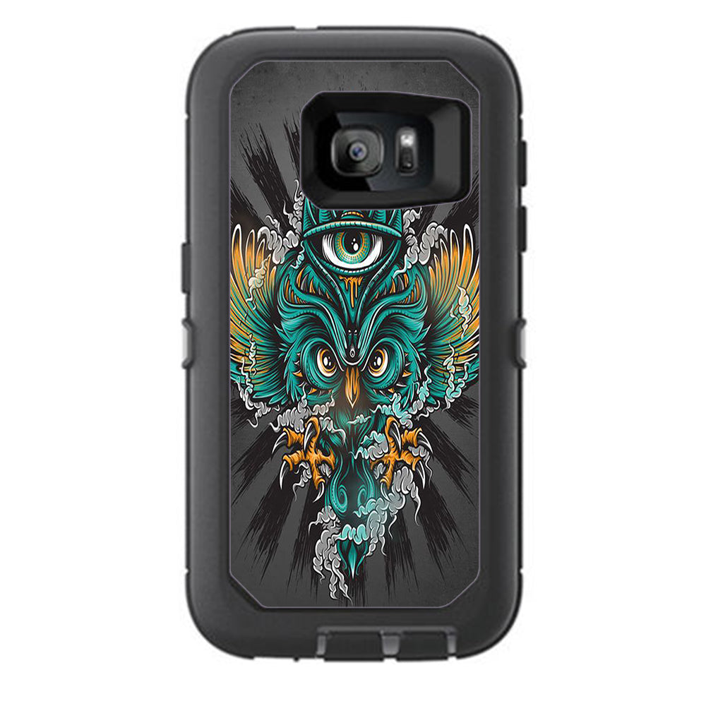 Owl Eye Tattoo Art Otterbox Defender Samsung Galaxy S7 Skin
