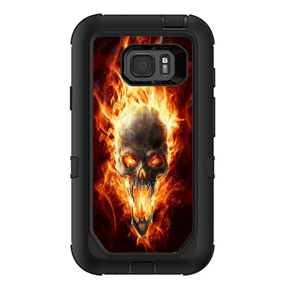  Fire Skull In Flames Otterbox Defender Samsung Galaxy S7 Active Skin