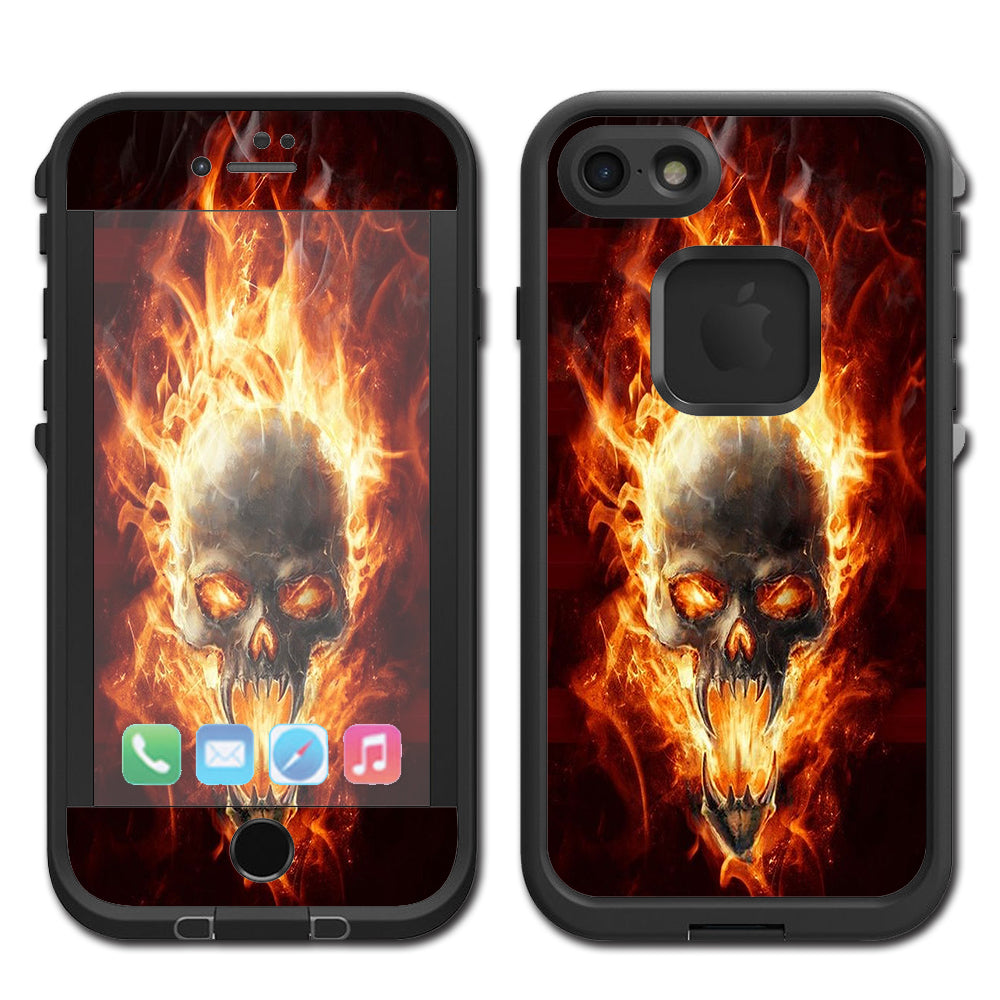  Fire Skull In Flames Lifeproof Fre iPhone 7 or iPhone 8 Skin