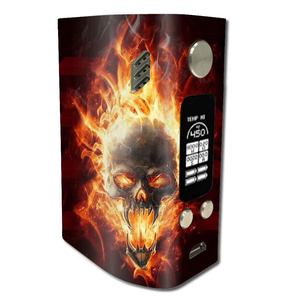  Fire Skull In Flames Wismec Reuleaux RX300 Skin
