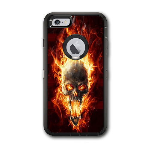  Fire Skull In Flames Otterbox Defender iPhone 6 PLUS Skin