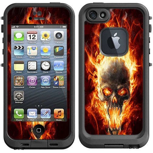  Fire Skull In Flames Lifeproof Fre iPhone 5 Skin