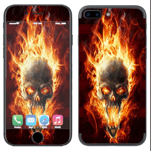  Fire Skull In Flames Apple  iPhone 7+ Plus / iPhone 8+ Plus Skin