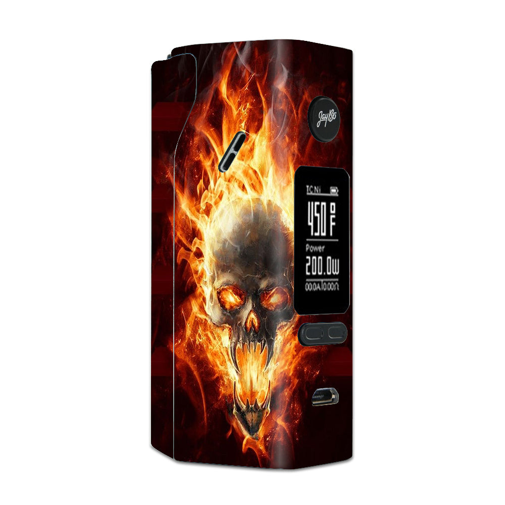  Fire Skull In Flames Wismec Reuleaux RX 2/3 combo kit Skin