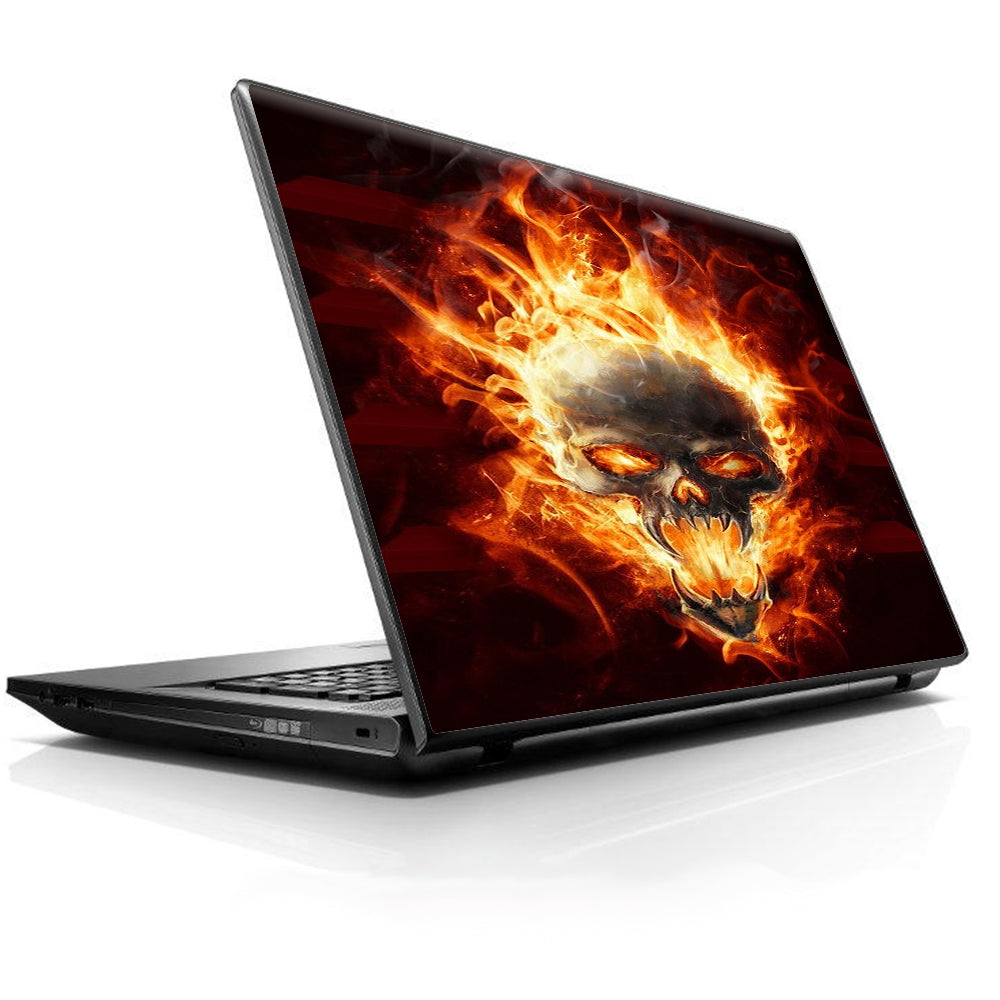  Fire Skull In Flames Universal 13 to 16 inch wide laptop Skin