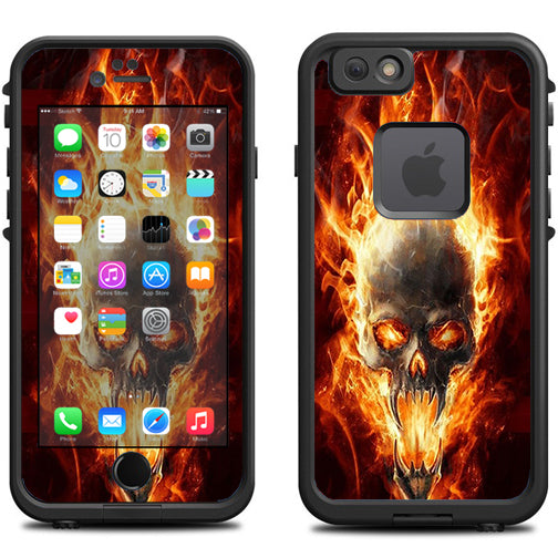  Fire Skull In Flames Lifeproof Fre iPhone 6 Skin