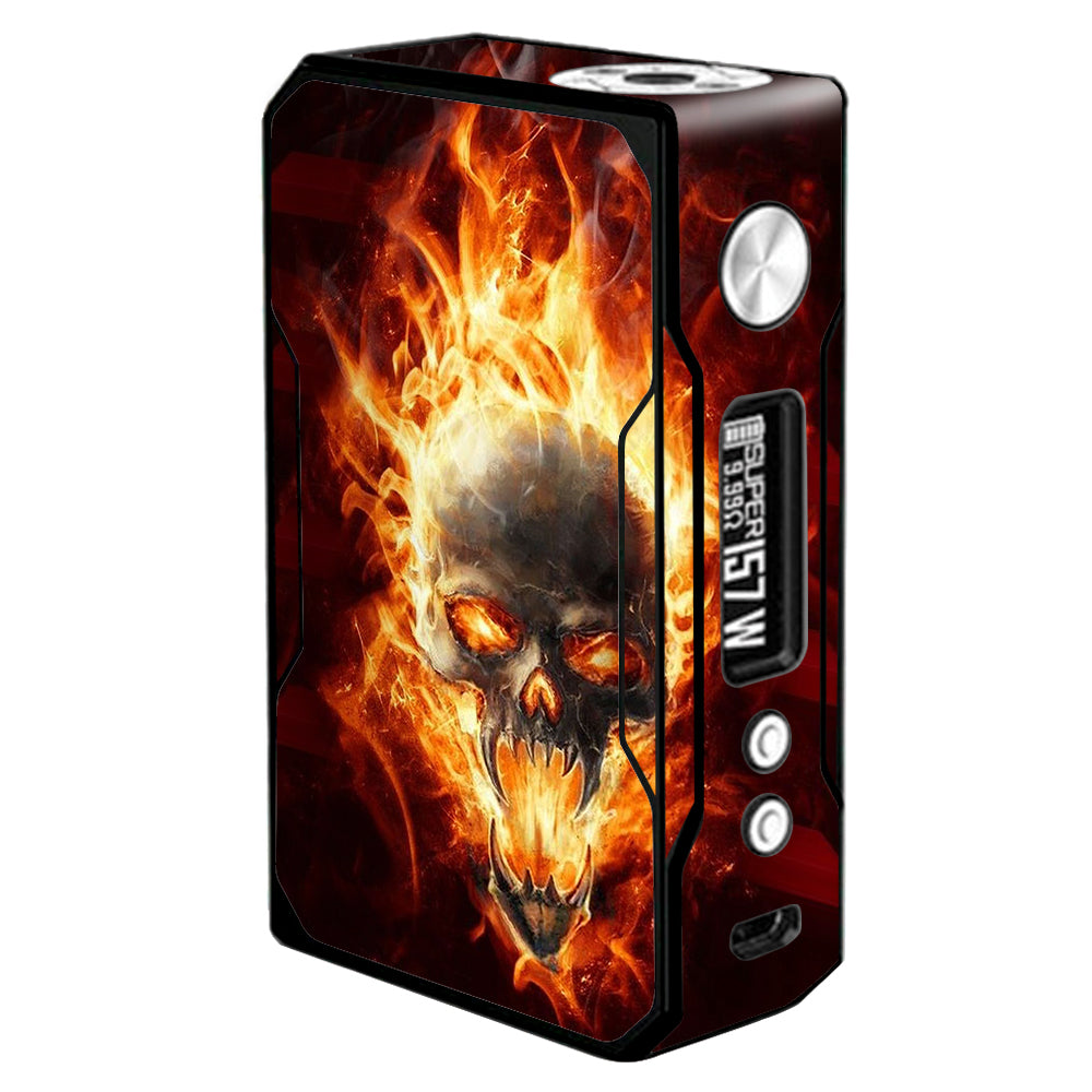 skins for voopoo drag Skins Decals for Voopoo Drag 157W Vape Mod / Fire Skull in Flames – itsaskin.com
