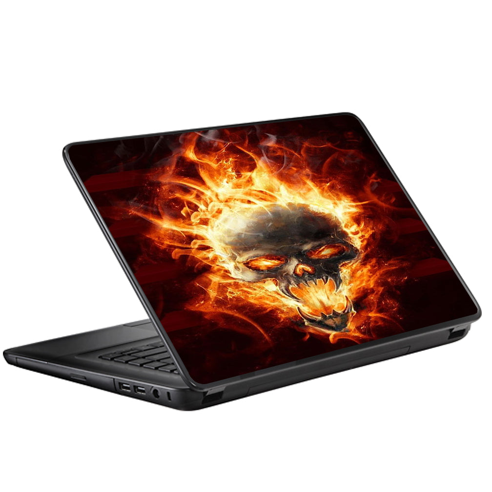  Fire Skull In Flames Universal 13 to 16 inch wide laptop Skin