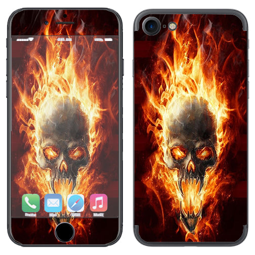  Fire Skull In Flames Apple iPhone 7 or iPhone 8 Skin