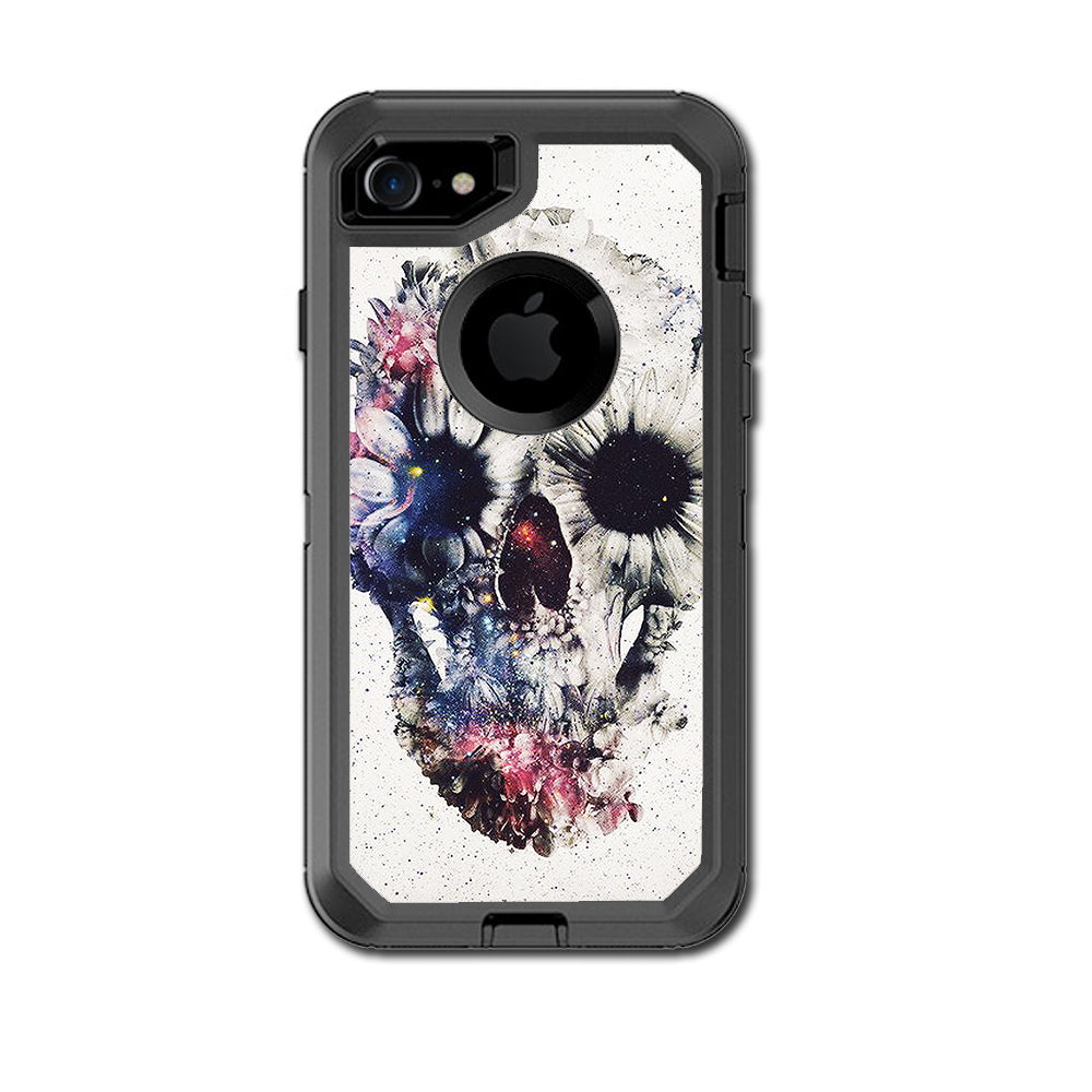  Flower Skull Otterbox Defender iPhone 7 or iPhone 8 Skin