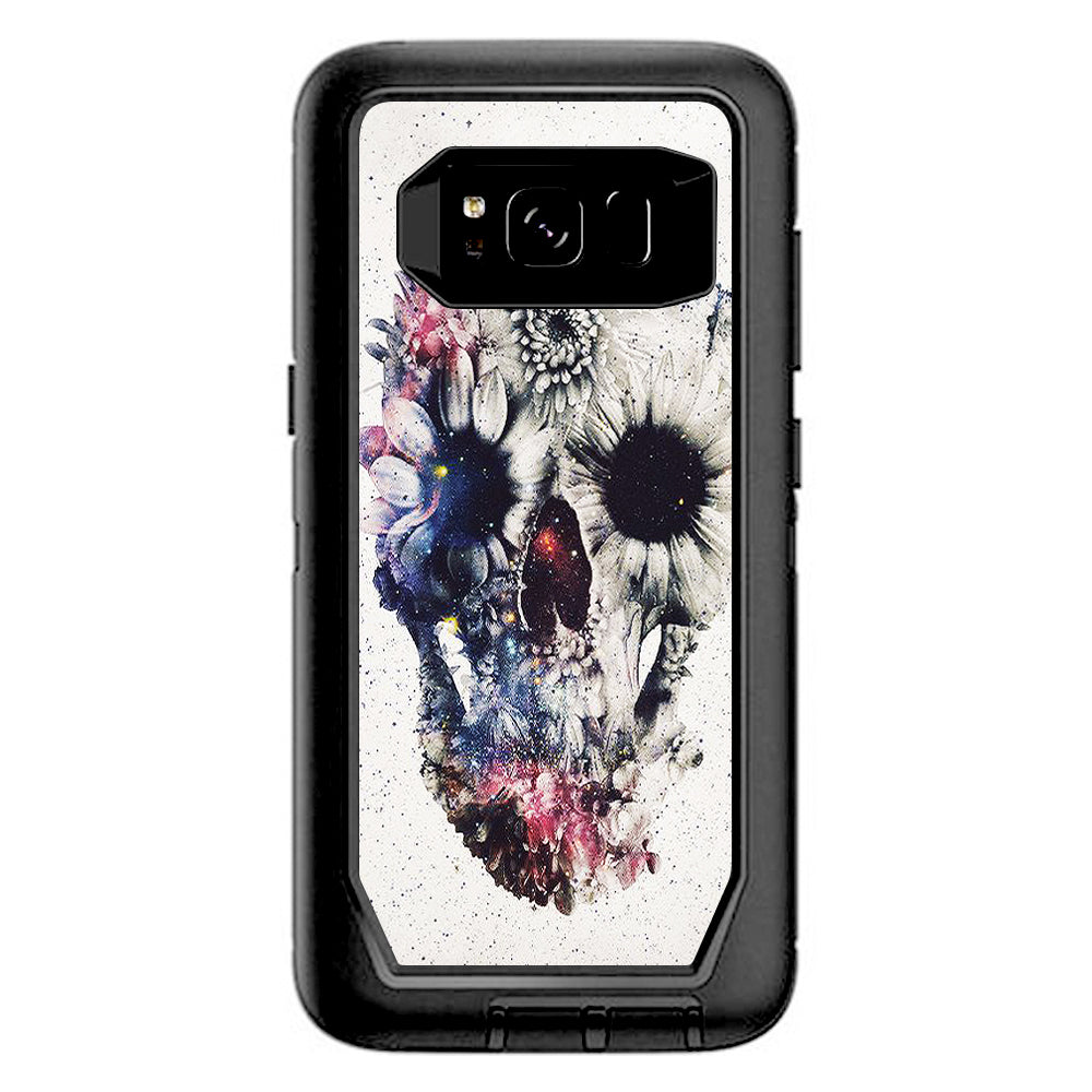  Flower Skull Otterbox Defender Samsung Galaxy S8 Skin