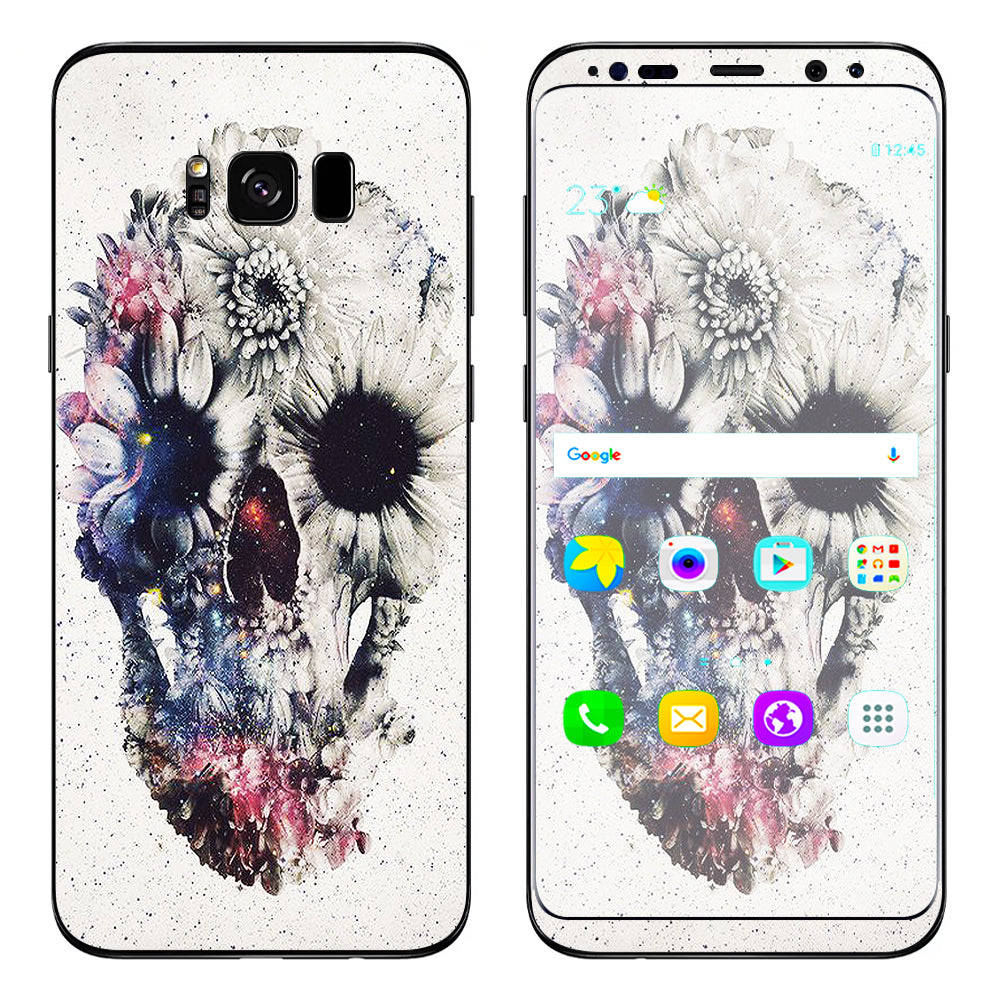  Flower Skull Samsung Galaxy S8 Plus Skin