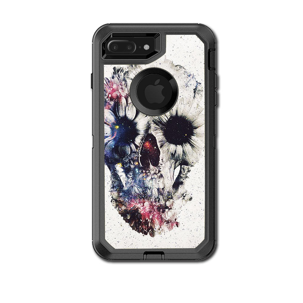  Flower Skull Otterbox Defender iPhone 7+ Plus or iPhone 8+ Plus Skin