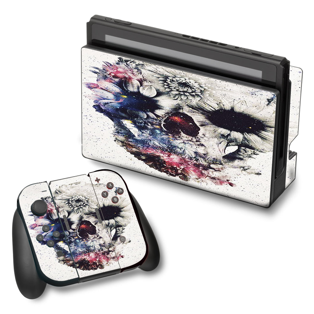  Flower Skull Nintendo Switch Skin