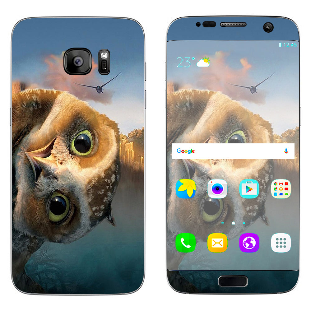  Funny Owl, Cute Owl Samsung Galaxy S7 Edge Skin