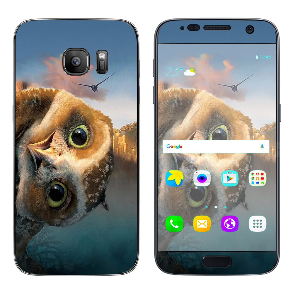  Funny Owl, Cute Owl Samsung Galaxy S7 Skin