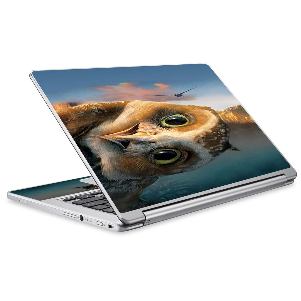  Funny Owl, Cute Owl Acer Chromebook R13 Skin