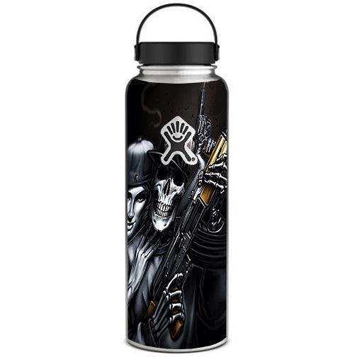  Gangster Skeleton Couple Hydroflask 40oz Wide Mouth Skin