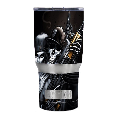  Gangster Skeleton Couple RTIC 20oz Tumbler Skin