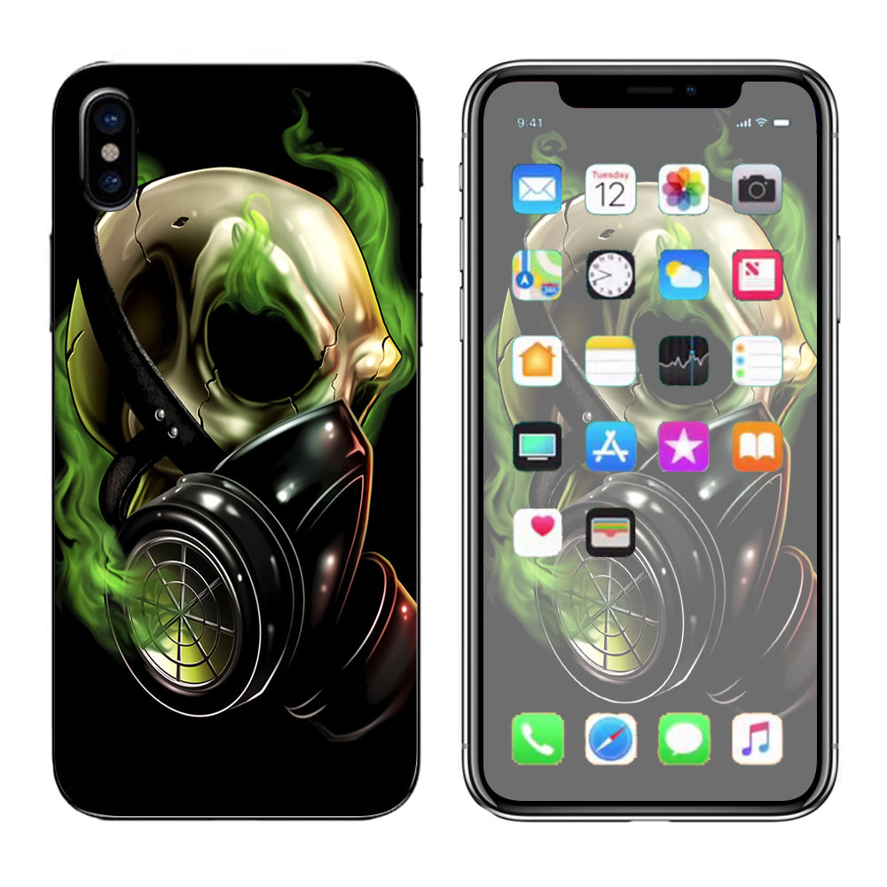  Gas Mask Skeleton Apple iPhone X Skin