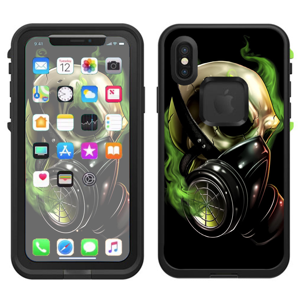  Gas Mask Skeleton Lifeproof Fre Case iPhone X Skin