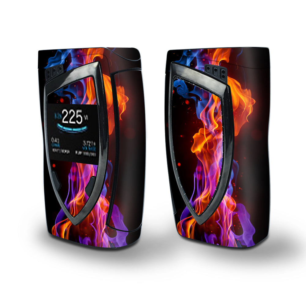 Skin Decal Vinyl Wrap for Smok Devilkin Kit 225w Vape (includes TFV12 Prince Tank Skins) skins cover/ Neon Smoke blue, orange, purple