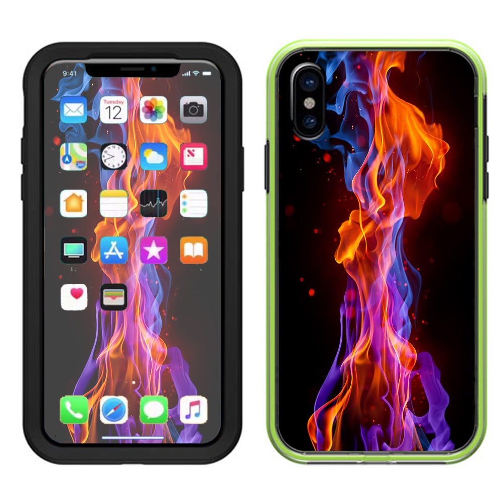  Neon Smoke Blue, Orange, Purple Lifeproof Slam Case iPhone X Skin