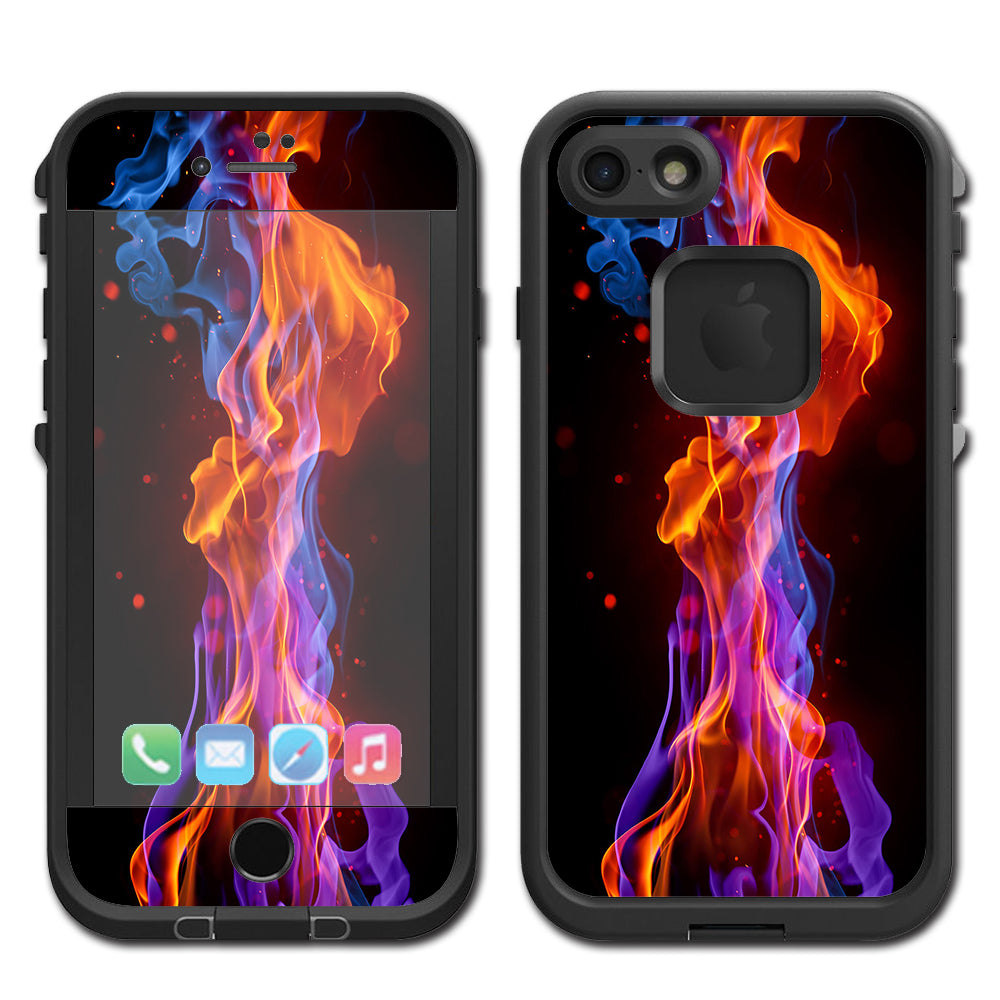  Neon Smoke Blue, Orange, Purple Lifeproof Fre iPhone 7 or iPhone 8 Skin