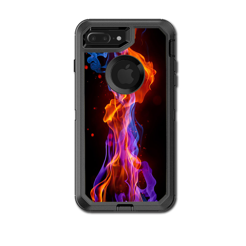  Neon Smoke Blue, Orange, Purple Otterbox Defender iPhone 7+ Plus or iPhone 8+ Plus Skin