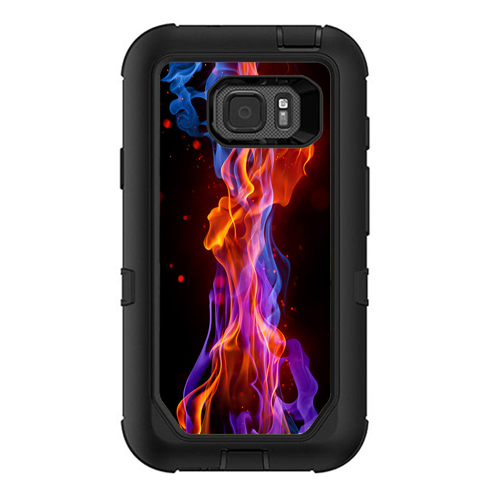  Neon Smoke Blue, Orange, Purple Otterbox Defender Samsung Galaxy S7 Active Skin