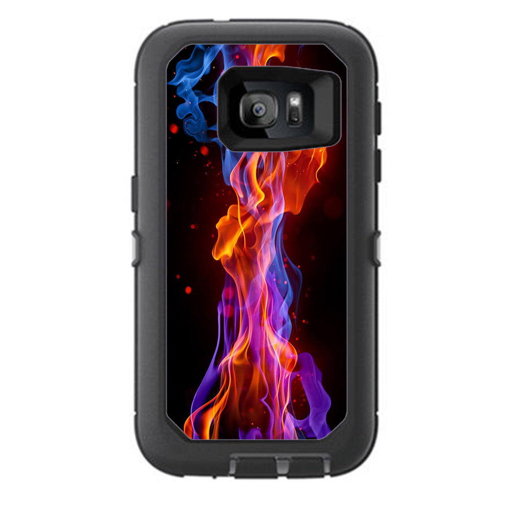  Neon Smoke Blue, Orange, Purple Otterbox Defender Samsung Galaxy S7 Skin