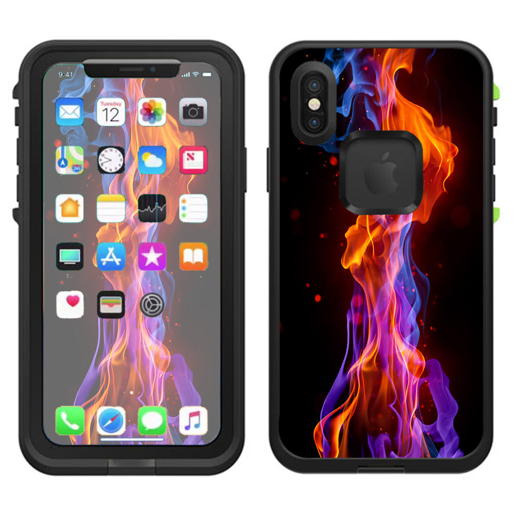  Neon Smoke Blue, Orange, Purple Lifeproof Fre Case iPhone X Skin