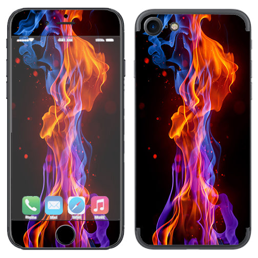  Neon Smoke Blue, Orange, Purple Apple iPhone 7 or iPhone 8 Skin