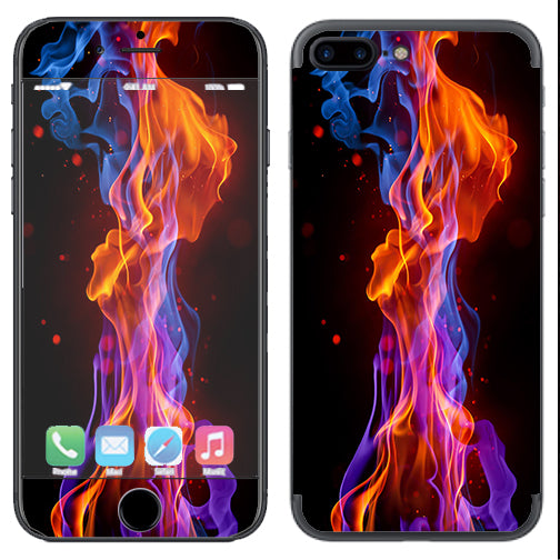 Neon Smoke Blue, Orange, Purple Apple  iPhone 7+ Plus / iPhone 8+ Plus Skin