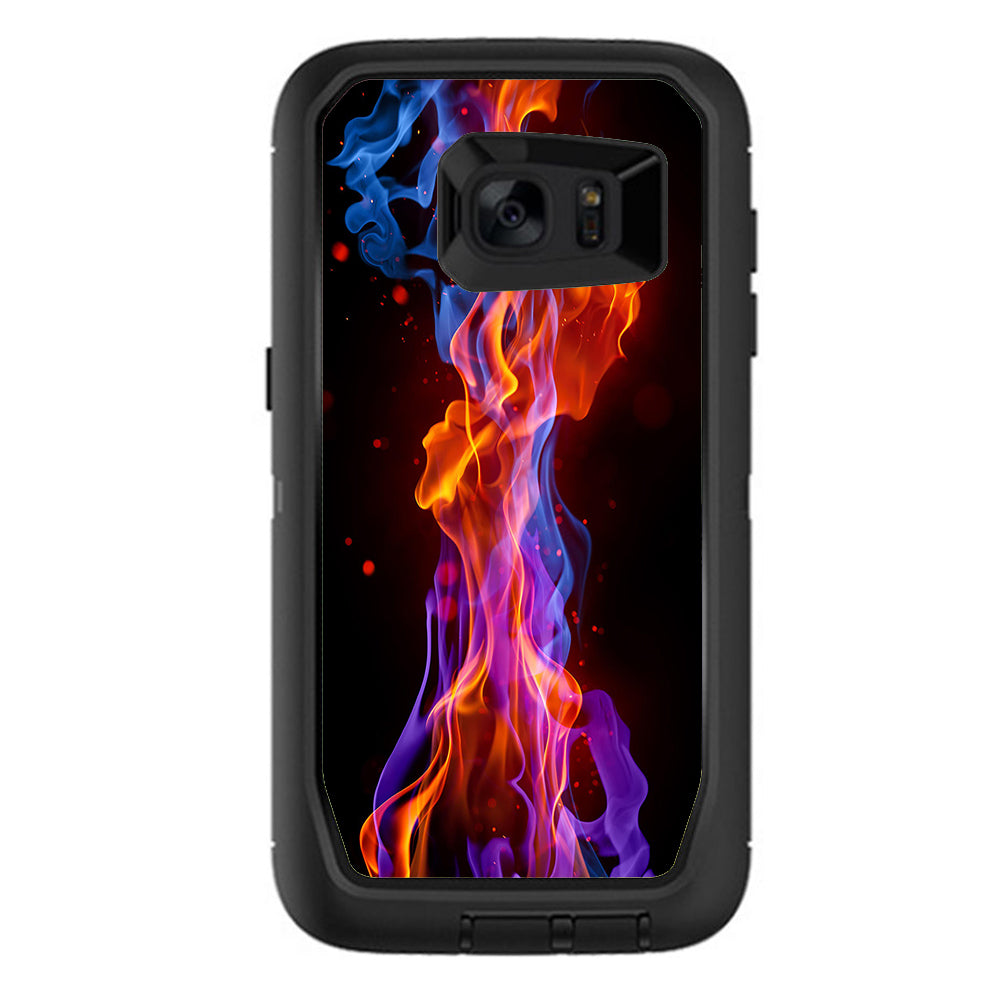  Neon Smoke Blue, Orange, Purple Otterbox Defender Samsung Galaxy S7 Edge Skin