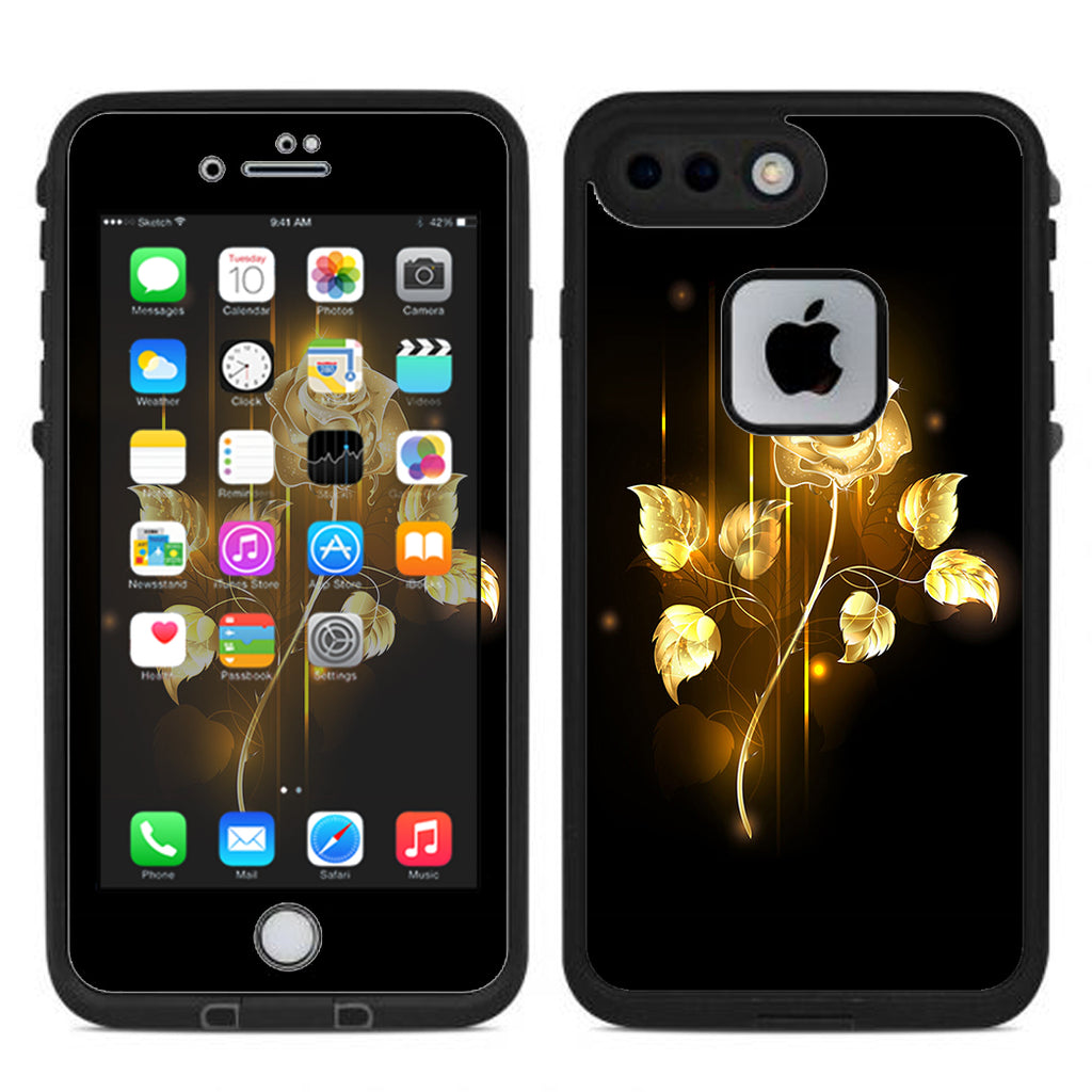  Gold Rose Glowing Lifeproof Fre iPhone 7 Plus or iPhone 8 Plus Skin