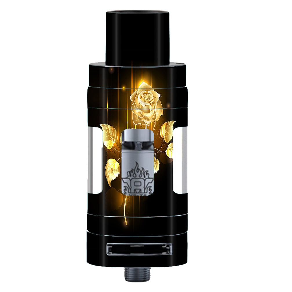  Gold Rose Glowing Smok TFV8 Tank Skin