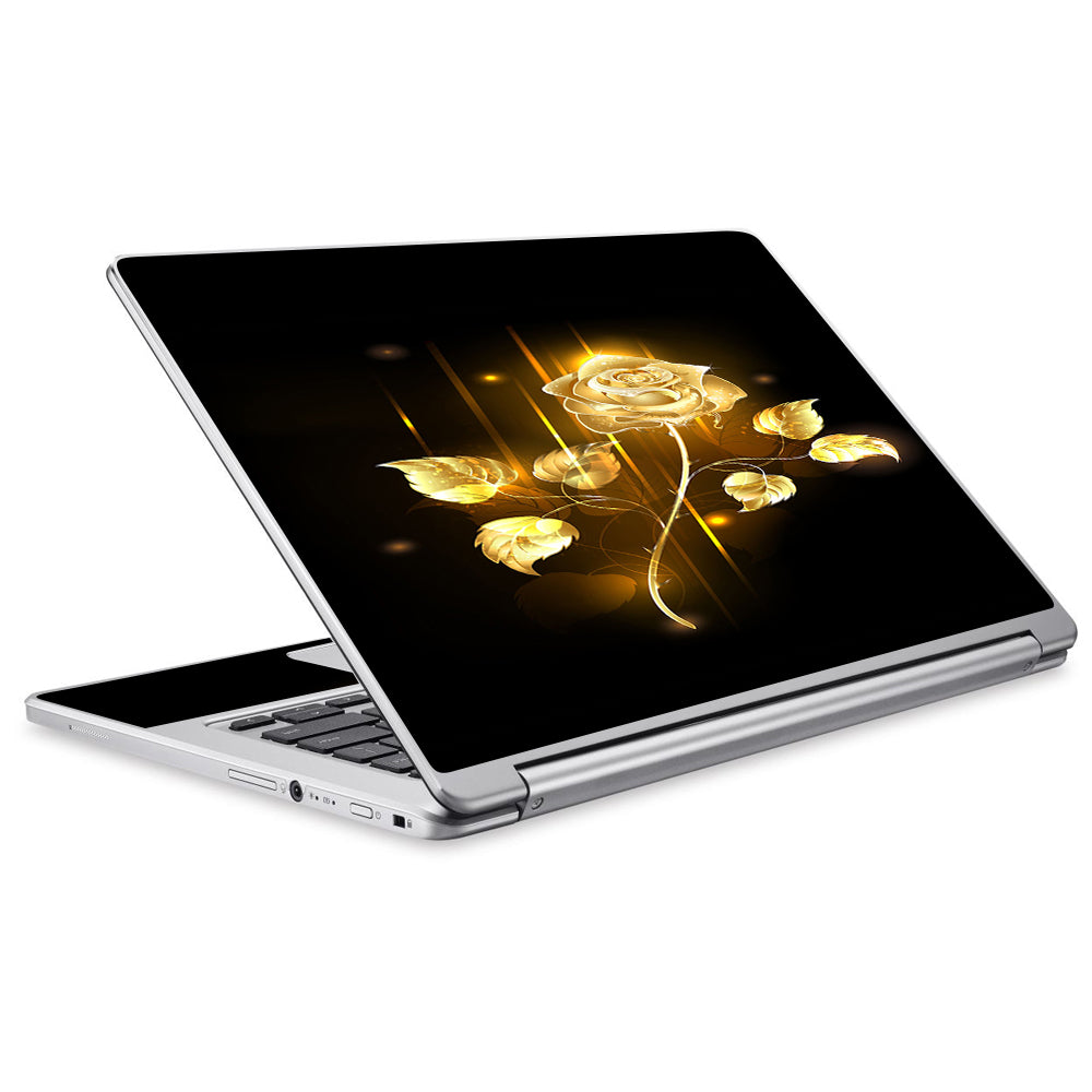  Gold Rose Glowing Acer Chromebook R13 Skin