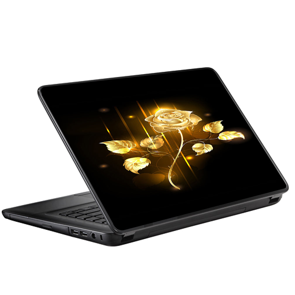  Gold Rose Glowing Universal 13 to 16 inch wide laptop Skin