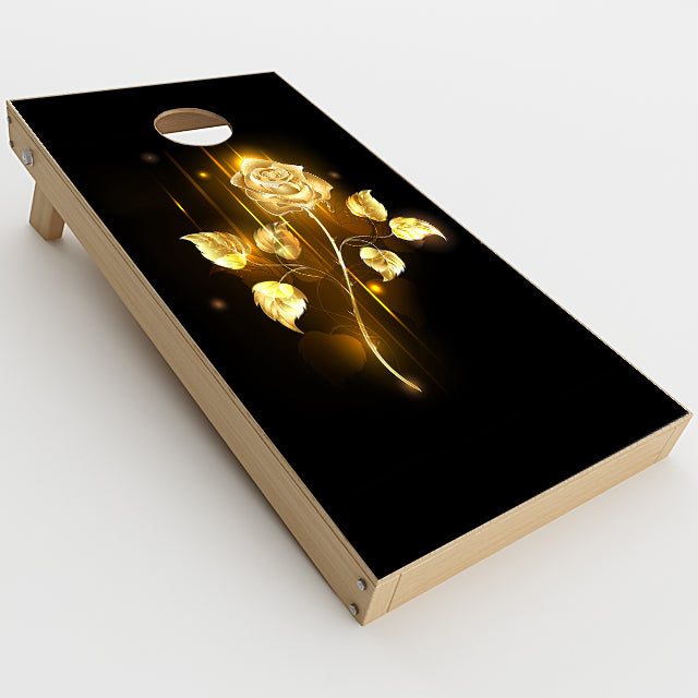  Gold Rose Glowing Cornhole Game Boards  Skin