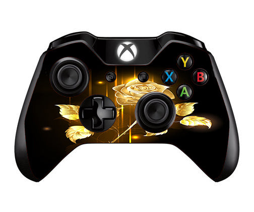  Gold Rose Glowing Microsoft Xbox One Controller Skin