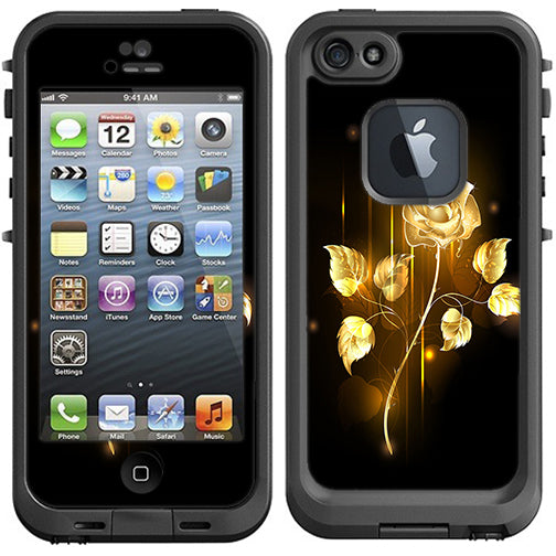  Gold Rose Glowing Lifeproof Fre iPhone 5 Skin