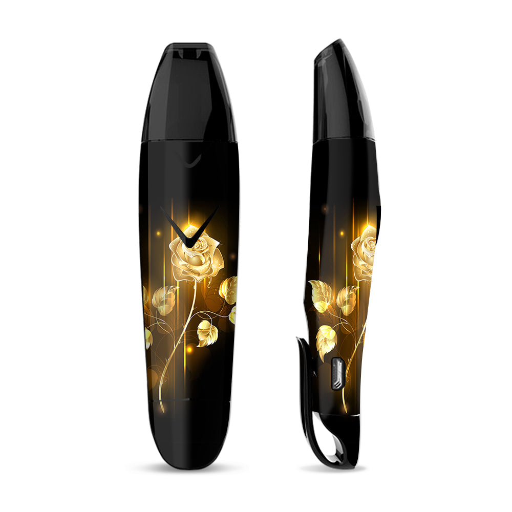 Skin Decal Vinyl Wrap for Suorin Vagon  Vape / Gold Rose glowing