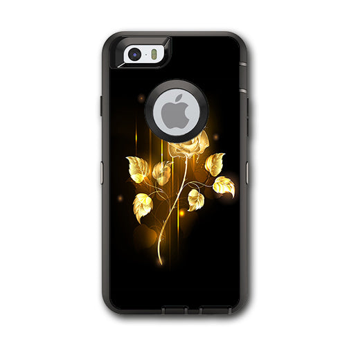  Gold Rose Glowing Otterbox Defender iPhone 6 Skin