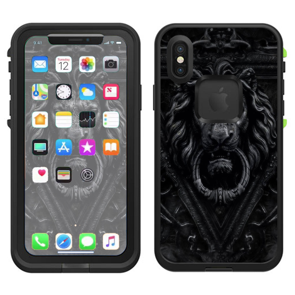  Gothic Lion Door Knocker Lifeproof Fre Case iPhone X Skin