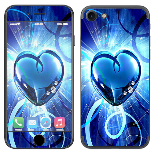 Glowing Heart Apple iPhone 7 or iPhone 8 Skin