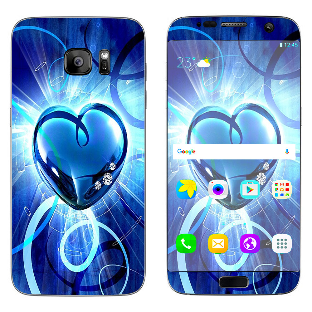  Glowing Heart Samsung Galaxy S7 Edge Skin