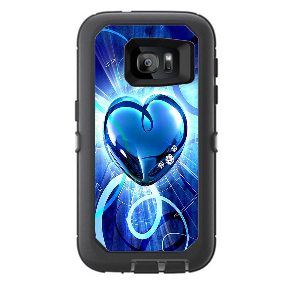  Glowing Heart Otterbox Defender Samsung Galaxy S7 Skin
