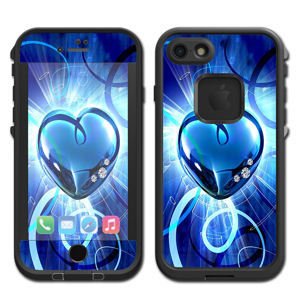 Glowing Heart Lifeproof Fre iPhone 7 or iPhone 8 Skin